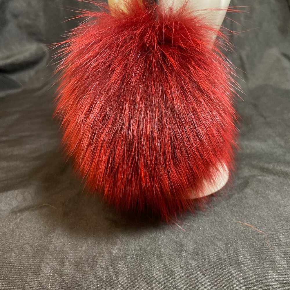 Red & Black Fur Keychain